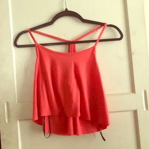 orange crop top